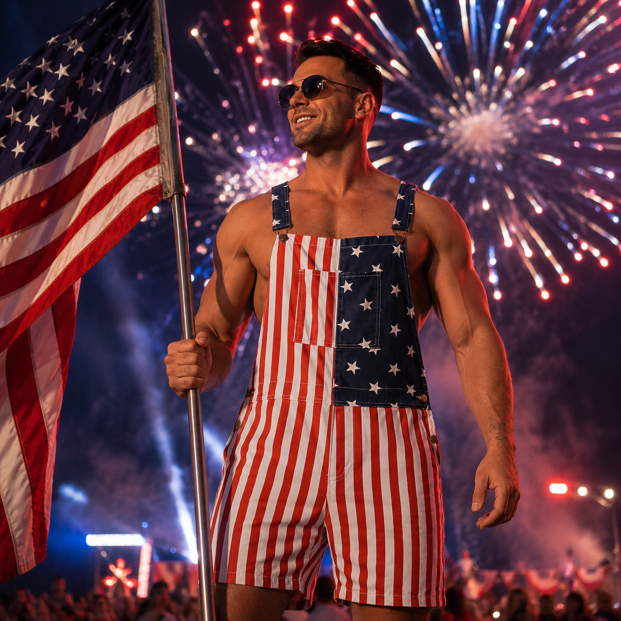 FreedomFit™ Patriotic Overalls
