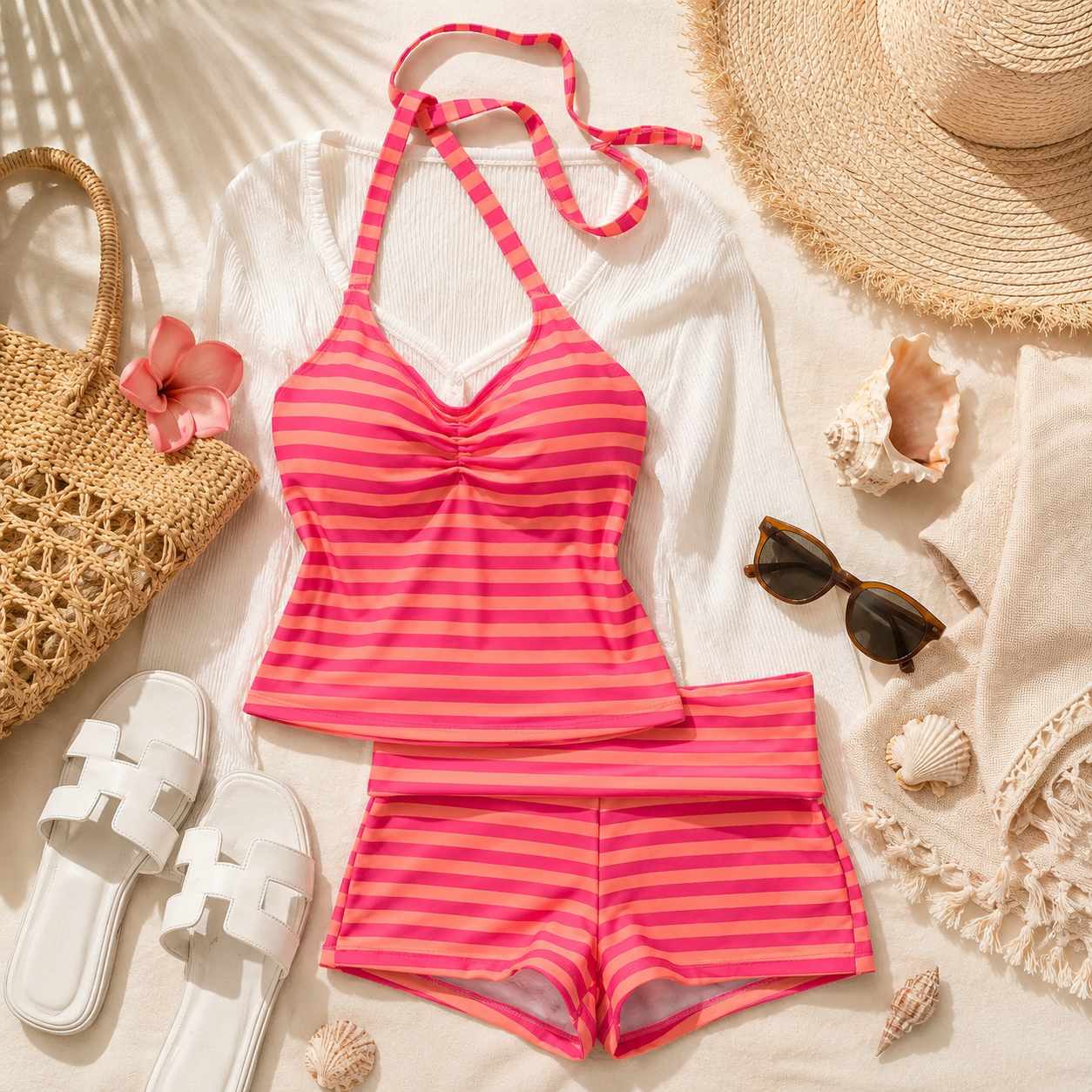 Lucrown™ Striped Tankini