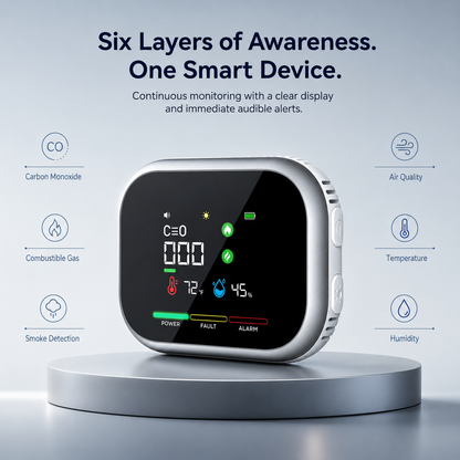 Lucrown™ SafeSense 6-in-1 Detector