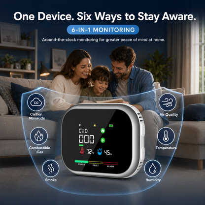 Lucrown™ SafeSense 6-in-1 Detector