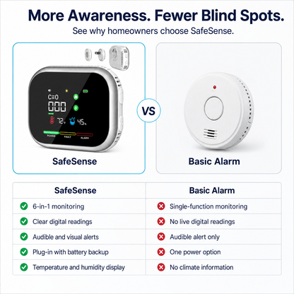 Lucrown™ SafeSense 6-in-1 Detector