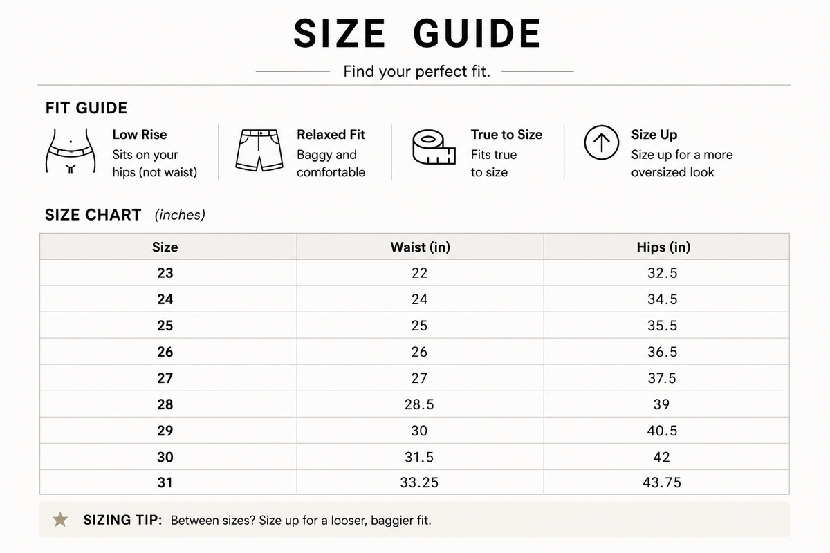 Sizing guide