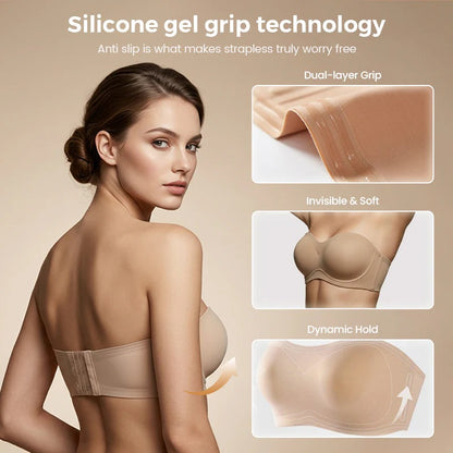 Lucrown™ StayPut Strapless Bra