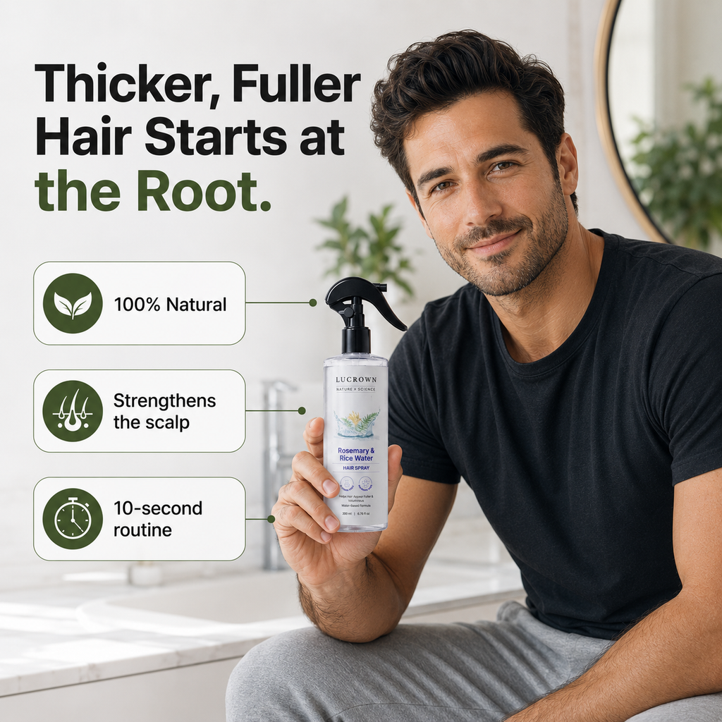 Lucrown™ Rosemary & Rice Water Spray